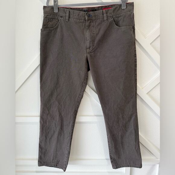 Alberto Brown Stone Modern Fit Vintage Twill Stretch Straight Jeans size 40x34 - Picture 1 of 11